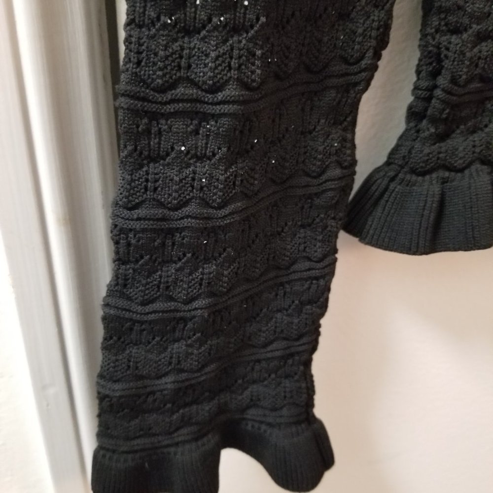 Zara pullover long sleeve ruffle scalloped edge sweater knit top - Picture 9 of 14